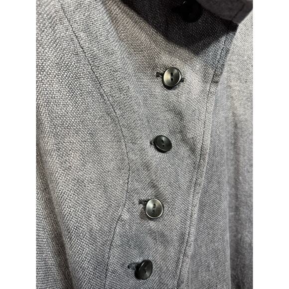 Cynthia Ashby Moraine Linen Jacket In Gradient Gray And Black Women’s Small. - Picture 5 of 9